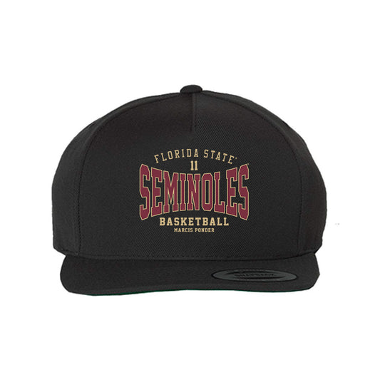 FSU - NCAA Men's Basketball : Marcis Ponder - Snapback Hat-0