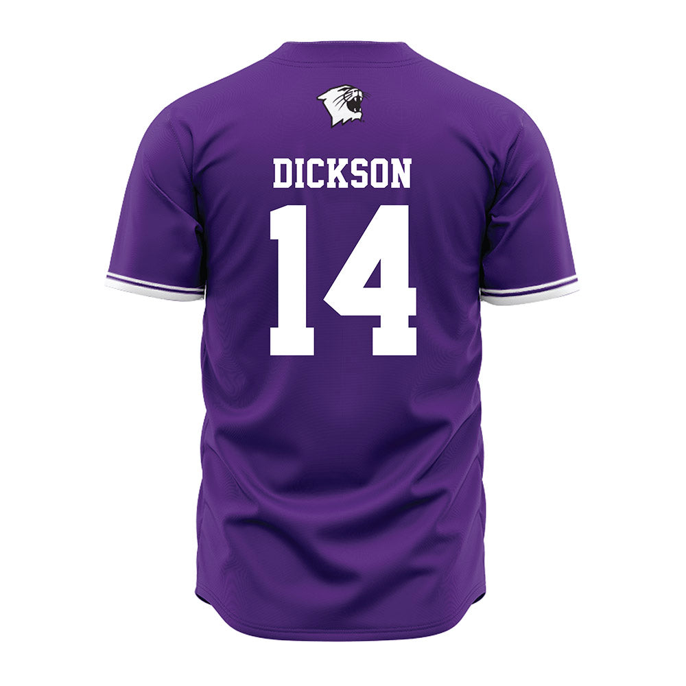 Northwestern - NCAA Baseball : Drew Dickson - Purple Baseball Jersey