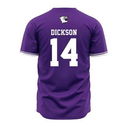 Northwestern - NCAA Baseball : Drew Dickson - Purple Baseball Jersey