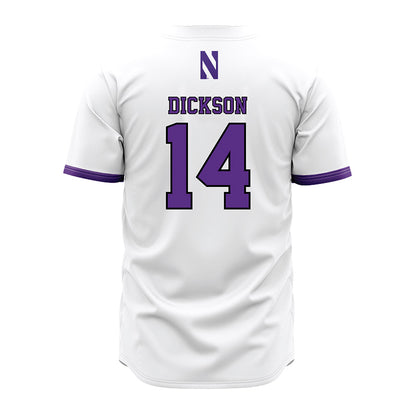 Northwestern - NCAA Baseball : Drew Dickson - White Baseball Jersey