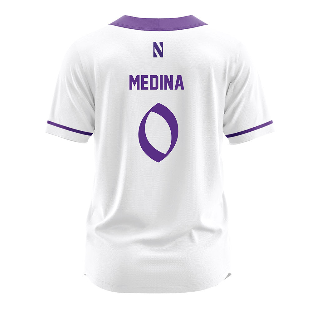 Northwestern - NCAA Softball : Tru Medina - White Jersey-1