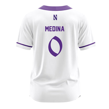 Northwestern - NCAA Softball : Tru Medina - White Jersey-1