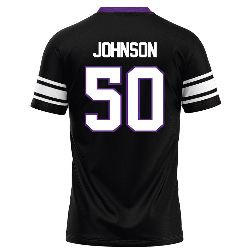 Northwestern - NCAA Football : Qayvier Johnson - Black Football Jersey-1