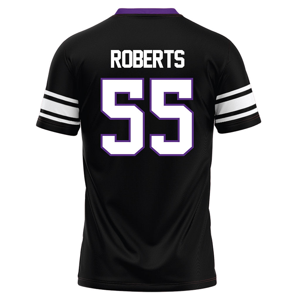 Northwestern - NCAA Football : Dylan Roberts - Black Football Jersey-1