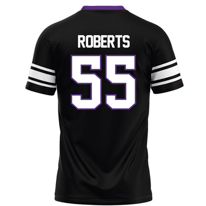 Northwestern - NCAA Football : Dylan Roberts - Black Football Jersey-1