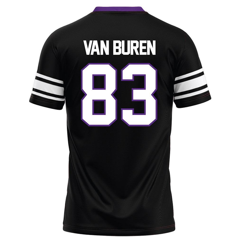 Northwestern - NCAA Football : Blake Van Buren - Black Football Jersey-1
