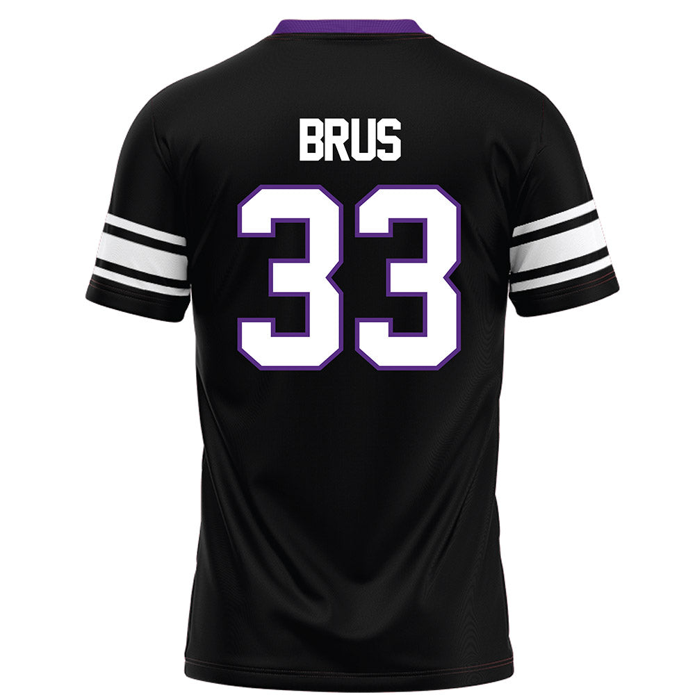 Northwestern - NCAA Football : Braydon Brus - Black Football Jersey