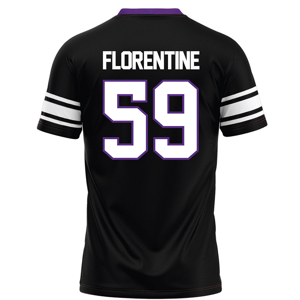 Northwestern - NCAA Football : Jack Florentine - Black Football Jersey-1