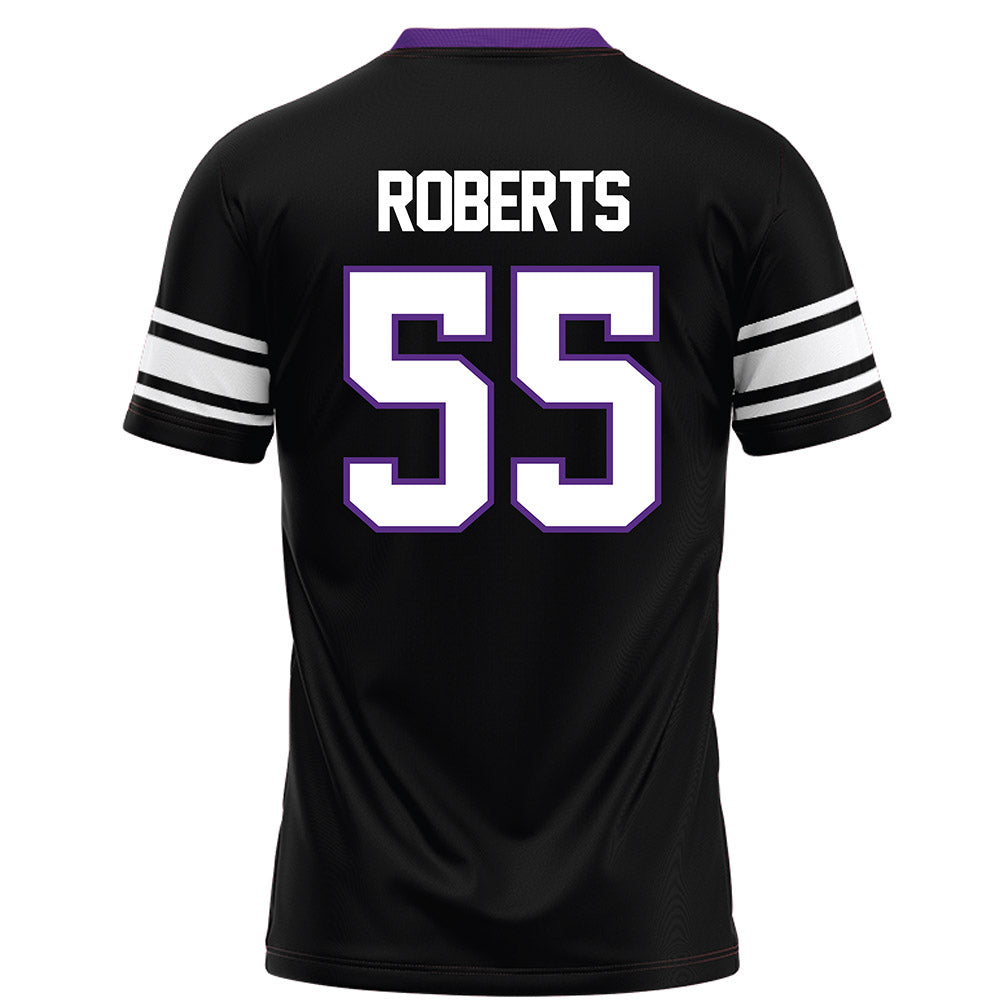Northwestern - NCAA Football : Dylan Roberts - Black Football Jersey-1