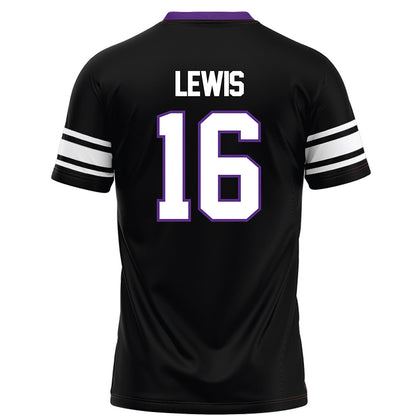 Northwestern - NCAA Football : J.J. Lewis - Black Football Jersey-1