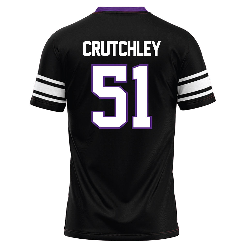 Northwestern - NCAA Football : Miles Crutchley - Black Football Jersey-1