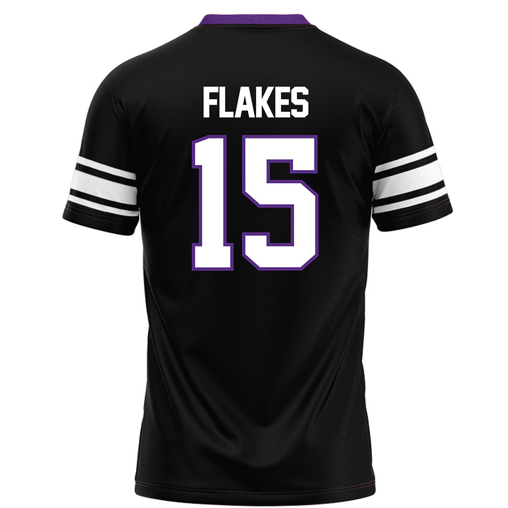 Northwestern - NCAA Football : Brendan Flakes - Black Football Jersey-1