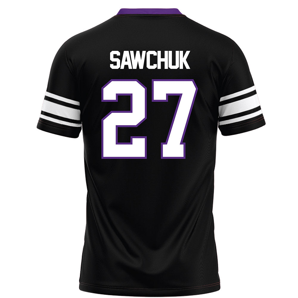 Northwestern - NCAA Football : Gavin Sawchuk - Black Football Jersey-1
