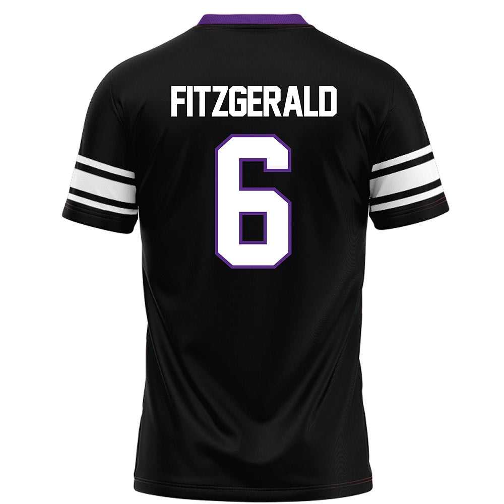 Northwestern - NCAA Football : Robert Fitzgerald - Black Football Jersey