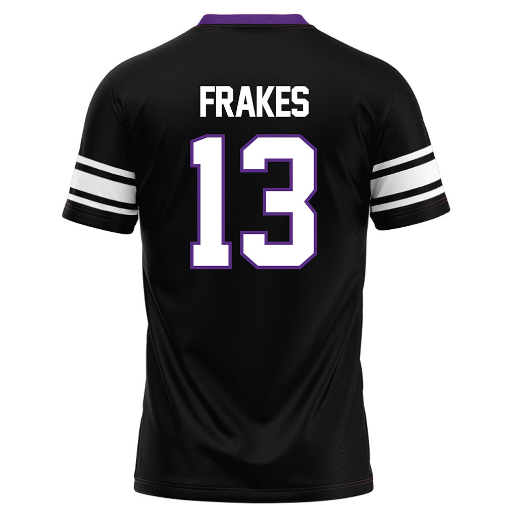 Northwestern - NCAA Football : Gavin Frakes - Black Football Jersey-1