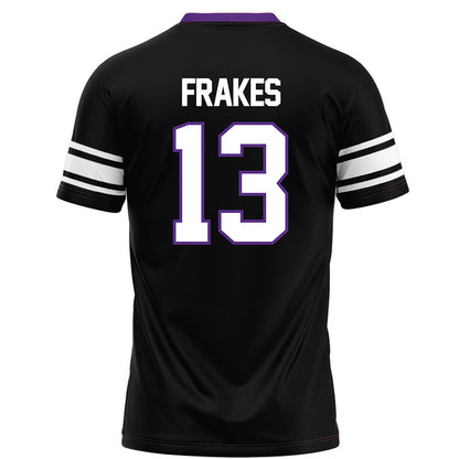 Northwestern - NCAA Football : Gavin Frakes - Black Football Jersey-1