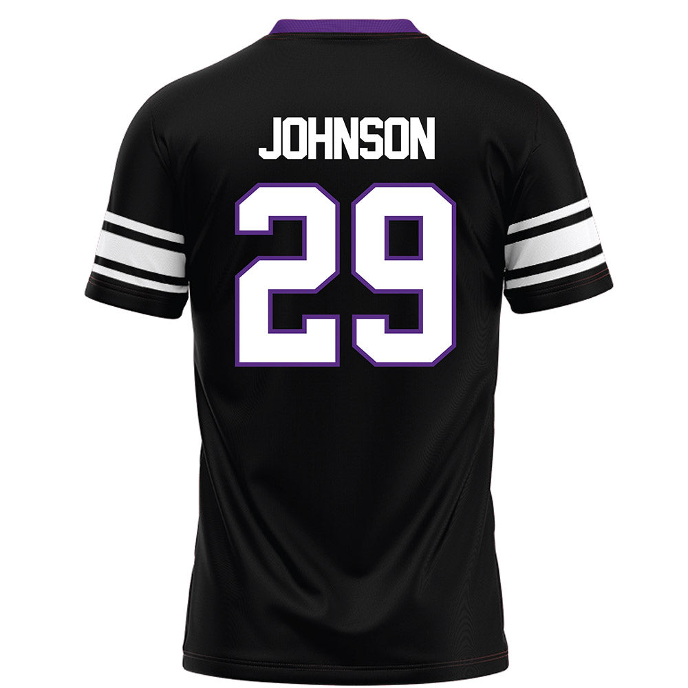 Northwestern - NCAA Football : Qayvier Johnson - Black Football Jersey-1