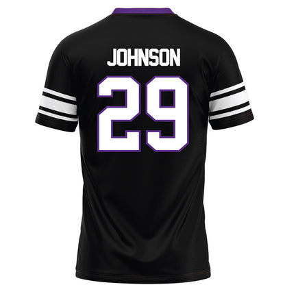 Northwestern - NCAA Football : Qayvier Johnson - Black Football Jersey-1