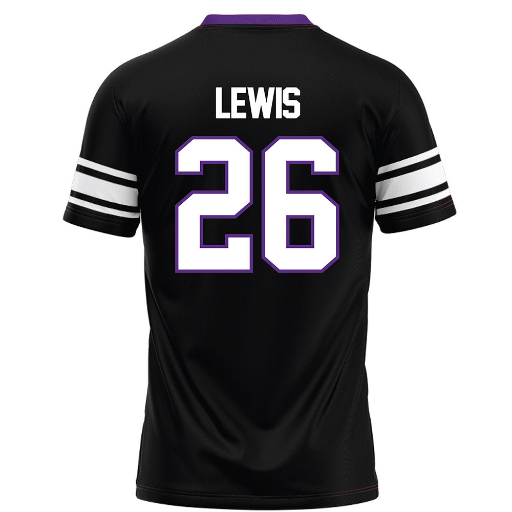 Northwestern - NCAA Football : Jalen Lewis - Black Football Jersey-1