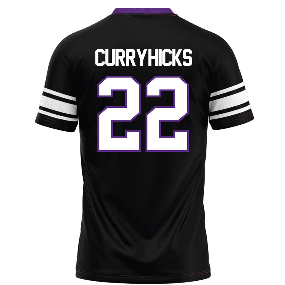 Northwestern - NCAA Football : Terrion Curry-Hicks - Black Football Jersey-1
