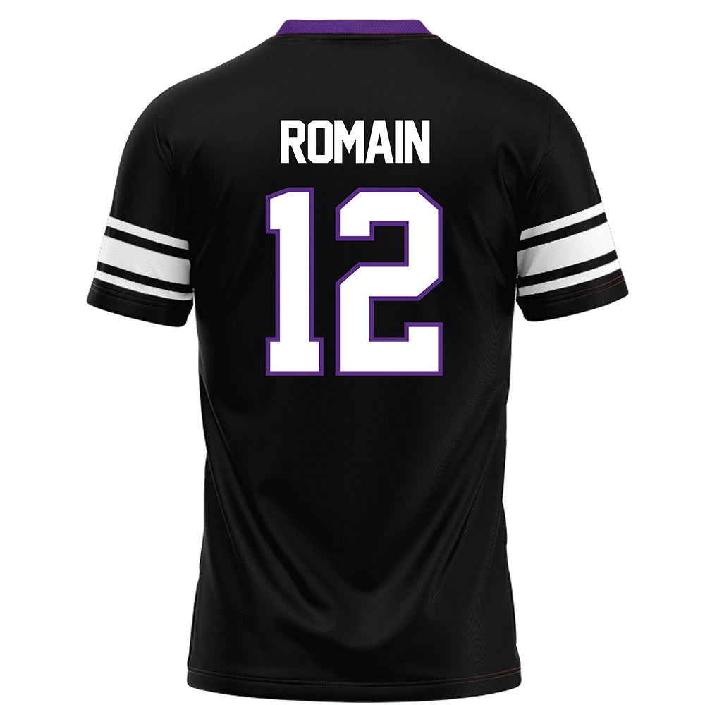 Northwestern - NCAA Football : Marcus Romain - Black Football Jersey-1