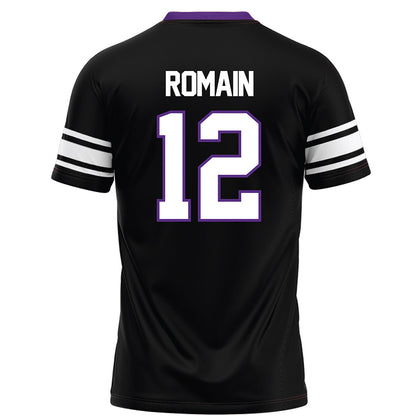 Northwestern - NCAA Football : Marcus Romain - Black Football Jersey-1
