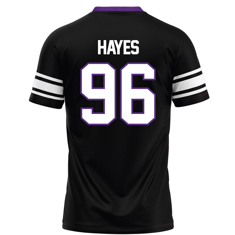 Northwestern - NCAA Football : Jonah Hayes - Black Football Jersey-1