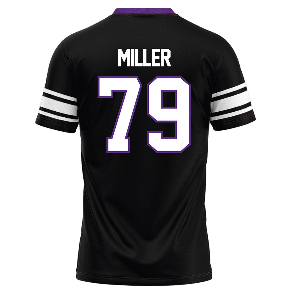 Northwestern - NCAA Football : Jacob Miller - Black Football Jersey-1
