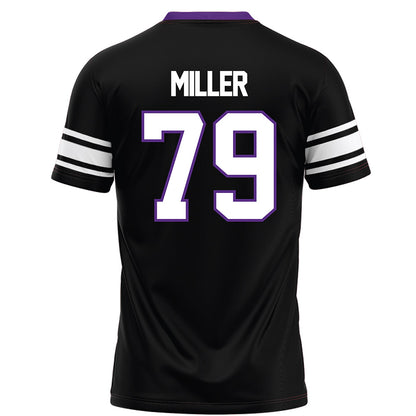 Northwestern - NCAA Football : Jacob Miller - Black Football Jersey-1