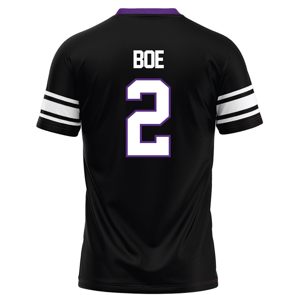Northwestern - NCAA Football : Ryan Boe - Black Football Jersey-1
