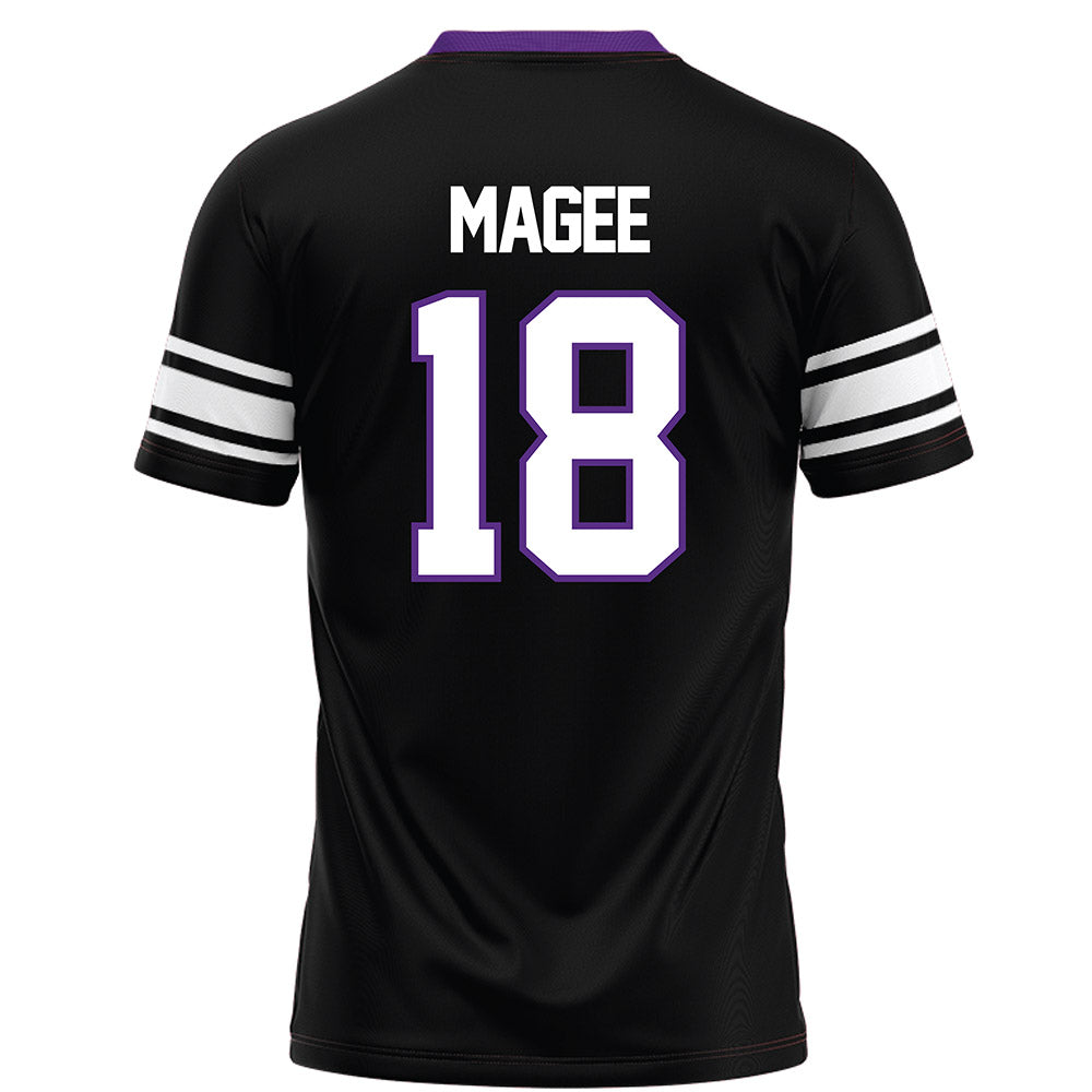 Northwestern - NCAA Football : Camp Magee - Black Football Jersey-1