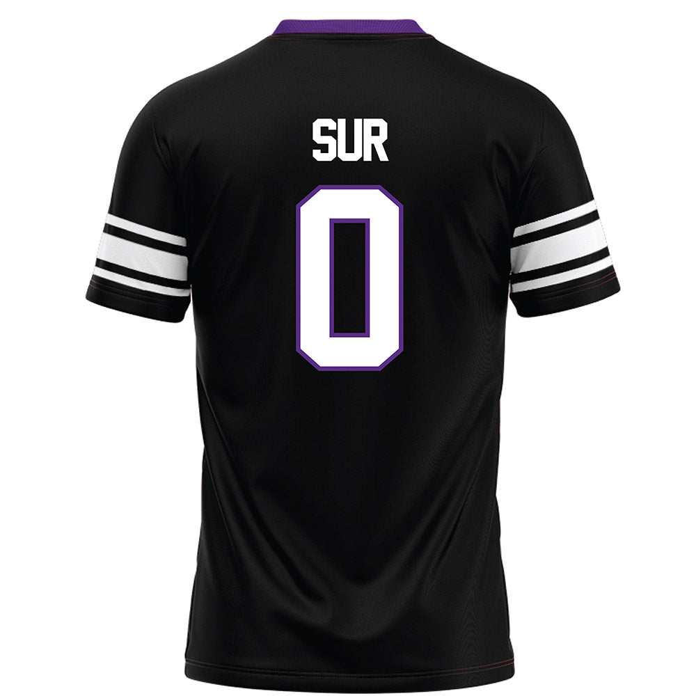 Northwestern - NCAA Football : Noah Sur - Black Football Jersey-1