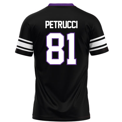 Northwestern - NCAA Football : Christopher Petrucci - Black Football Jersey-1
