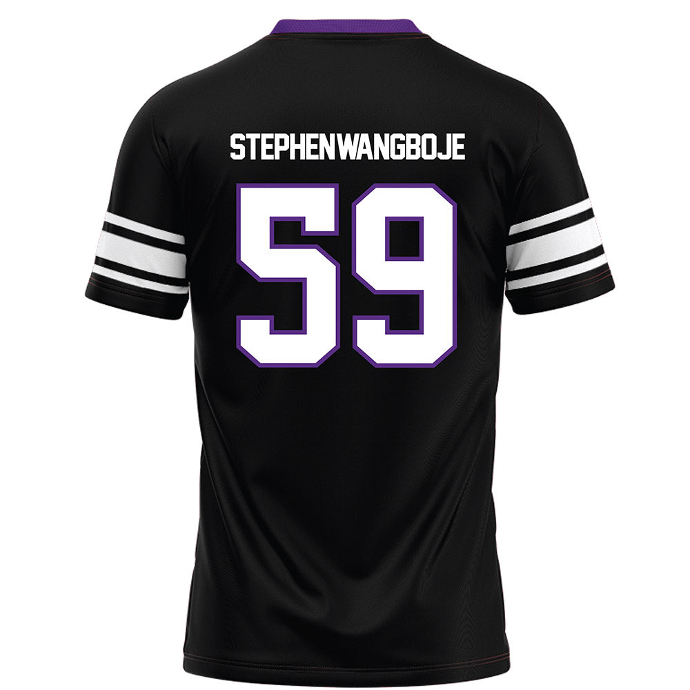 Northwestern - NCAA Football : Glory Stephen-Wangboje - Black Football Jersey-1