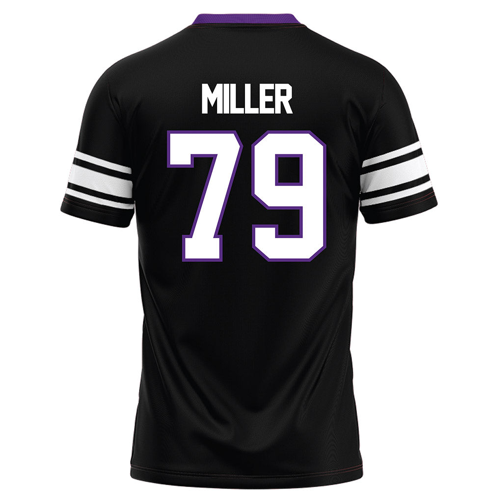 Northwestern - NCAA Football : Jacob Miller - Black Football Jersey-1