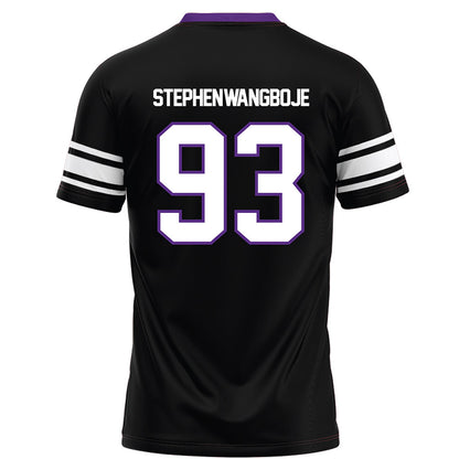 Northwestern - NCAA Football : Glory Stephen-Wangboje - Black Football Jersey-1