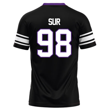 Northwestern - NCAA Football : Noah Sur - Black Football Jersey-1