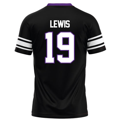Northwestern - NCAA Football : J.J. Lewis - Black Football Jersey-1