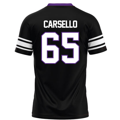 Northwestern - NCAA Football : Jackson Carsello - Black Football Jersey-1