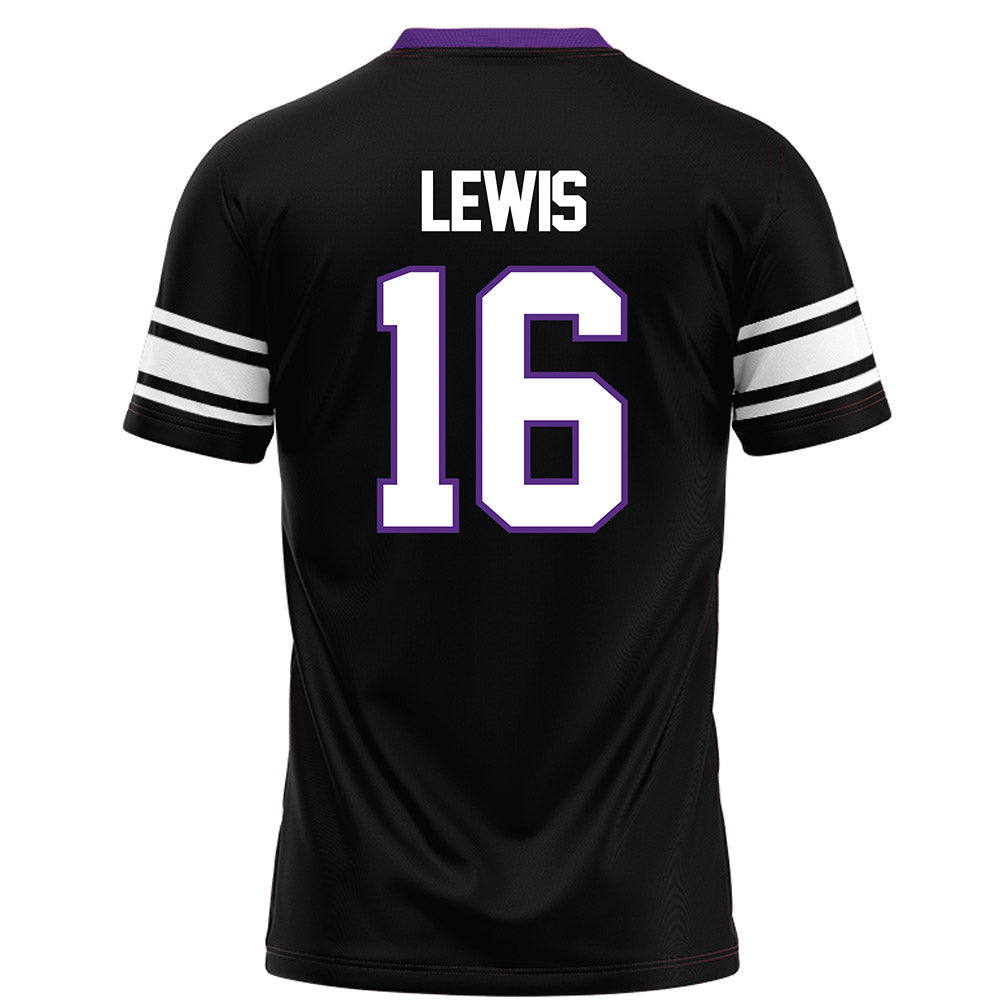 Northwestern - NCAA Football : J.J. Lewis - Black Football Jersey-1