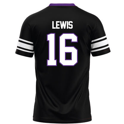 Northwestern - NCAA Football : J.J. Lewis - Black Football Jersey-1