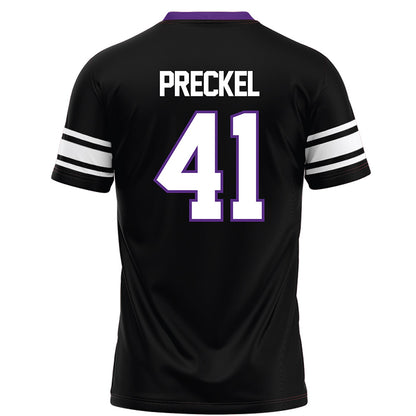 Northwestern - NCAA Football : Thomas Preckel - Black Football Jersey-1
