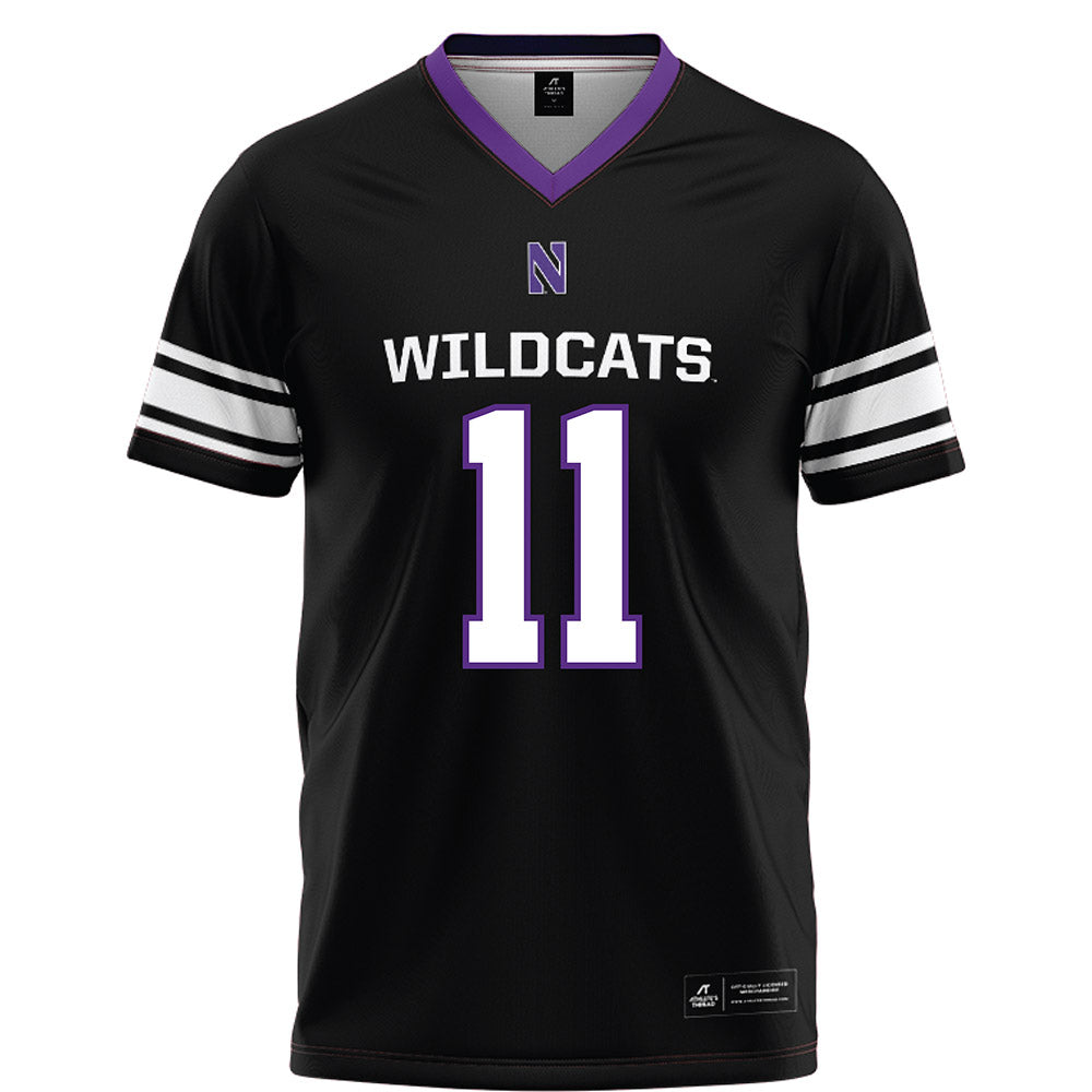 Northwestern - NCAA Football : Keaton Reinke - Black Football Jersey-0