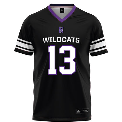 Northwestern - NCAA Football : Gavin Frakes - Black Football Jersey-0