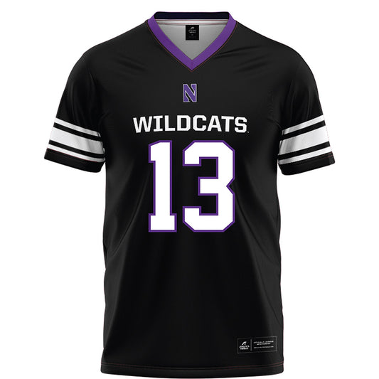 Northwestern - NCAA Football : Gavin Frakes - Black Football Jersey-0