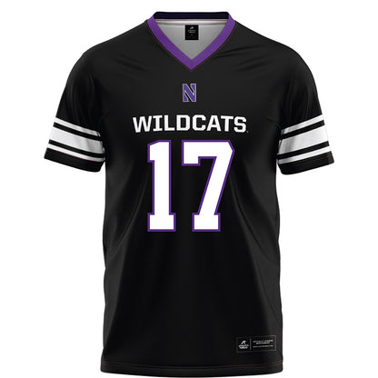 Northwestern - NCAA Football : Jaden Vaughn - Black Football Jersey-0
