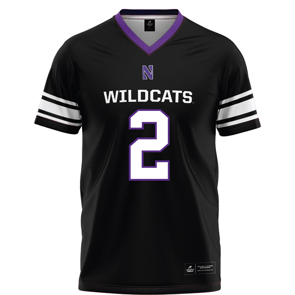 Northwestern - NCAA Football : Ryan Boe - Black Football Jersey