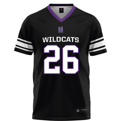 Northwestern - NCAA Football : Jalen Lewis - Black Football Jersey