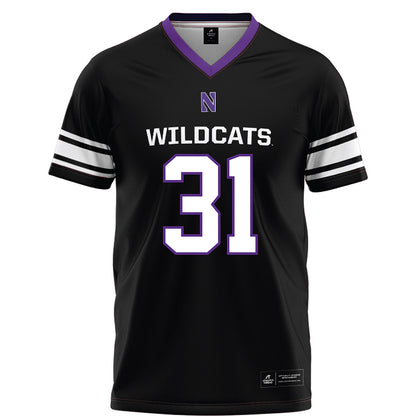 Northwestern - NCAA Football : Tito Williams Jr. - Black Football Jersey-0