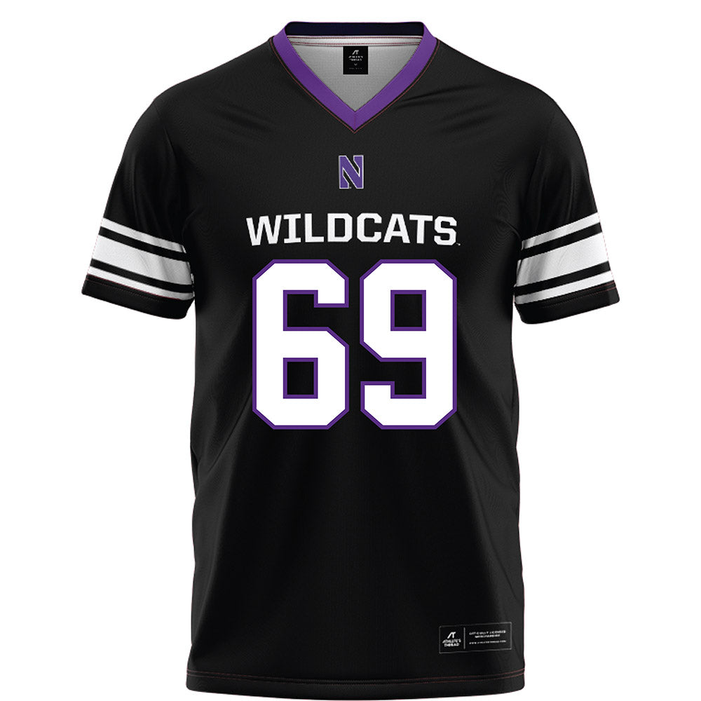 Northwestern - NCAA Football : Patrick Schaller - Black Football Jersey-0